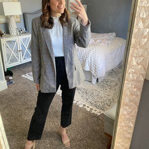 Houndstooth Print Blazer